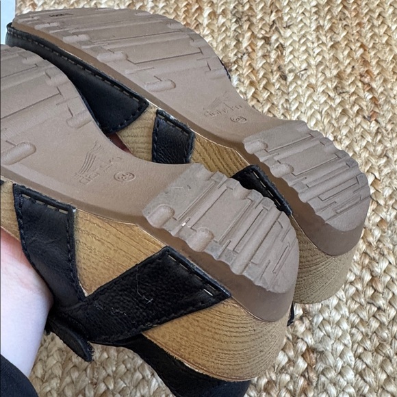 Dansko 39 Tiffani Womens Burnished Black Milled Leather Mary Jane Clog Sandals - Picture 6 of 8